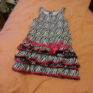 Zebra print toddler dress